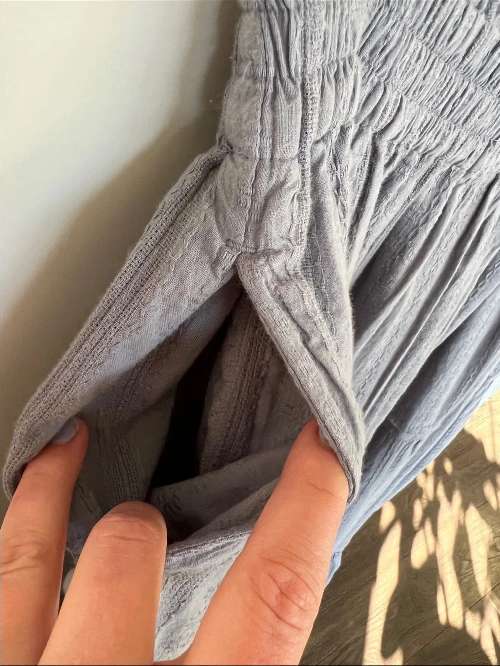 Universal Thread Dusty Blue Tiered Midi Skirt - Picture 2 of 3